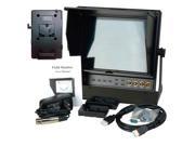 Delvcam 9.7 Dual Input HDMI LED Monitor with V Mount Battery Plate