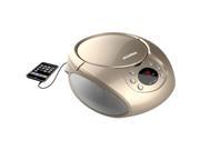 SYLVANIA SRCD261 B CHAMPAGNE Portable CD Players with AM FM Radio Champagne