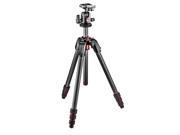 Manfrotto 190Go! 22 Carbon Fiber Tripod Kit with Center Ball Head 4 Sections