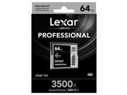 Lexar 64GB Professional 3500x CFast 2.0 Memory Card for 4K Video Cameras