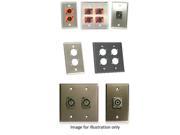 Whirlwind WP1 2NDH Wall Mounting Plate 1 Gang Punched for 2 Neutrik D XLRs