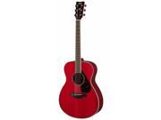 Yamaha FS820 6 String Folk Acoustic Guitar Cream Body Binding Ruby Red