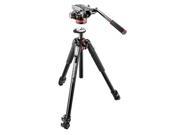 Manfrotto MVH502AH Fluid Video Head with MT055XPRO3 Aluminum 3 Section Tripod