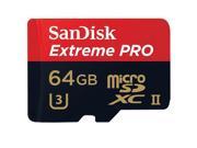 SanDisk Extreme Pro 64GB microSDXC Class 10 UHS II U 3 Card w USB 3.0 Reader