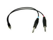 Remote Audio 12 Unbalanced Breakout Cable 3.5mm TRS Plug to 2 1 4 TS Plugs