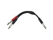 Pig Hog 6 1 4 TRS Male to Dual Mono 1 4 Male Y Cable PY S214M