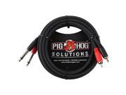 Pig Hog 10 RCA Male to 1 4 Mono Male Dual Cable PD R1410