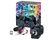 Canon EOS 80D DSLR Video Creator Kit w 18 135mm Lens Rode Mic 32GB Card