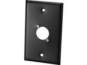 Switchcraft 1 E EH Connector Hole Wall Plate 1 Gang 4 40 Threaded Holes Black
