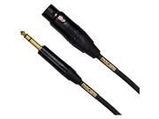 Mogami Gold 3 1 4 TRS Male to 3 Pin XLR Female Balanced Quad Patch Cable