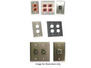 Whirlwind WP2 2NDH Wall Mounting Plate 2 Gang Punched for 2 Neutrik D XLRs