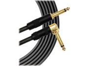 MOGAMI Gold Instrument 3 1 4 Male to 1 4 Male to 1 4 Right Angled Male Cable