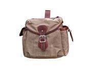 HoldFast Gear Explorer Small Waxed Canvas Lens Pouch Olive with Brown Trim
