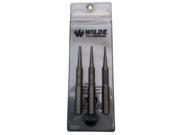 Wilde Tool 3pc Nail Set MADE IN USA High Carbon Steel 1 32 1 16 3 32 PT Cut