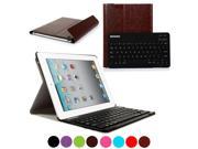 BESDATA 2014 Newly Design Ultra Thin PU Leather Case Smart Cover Combine Wireless Bluetooth Keyboard For Apple iPad 2 3 4 Dark Brown