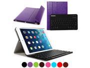 BESDATA 2 in 1 Top Quality Purple Faux Leather Case Cover Stand Removeable Bluetooth 3.0 Wireless Keyboard For Apple iPad Air iPad 5