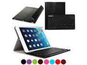 BESDATA Fully Protect PU Leather Soft Cover Cast Moving Watching Stand with Wireless Bluetooth Keyboard For iPad Air iPad 5 10 Meters Available Black
