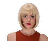 Women Wig Hair CoastaCloud Straight Short Gold Hair Bob Wigs with Bangs 12 30cm