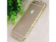 JNTworld Luxury Bling Crystal Rhinestone Diamond Metal Frame Protector Bumper Case Cover Shell For iPhone 6 4.7