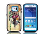 JNTworld 3 in 1 High Impact PC TPU Hybrid Dreamcatcher Pattern Shockproof Tough Armor Heavy Duty Rugged Bumper Protective Case Cover Shell for Samsung Galaxy S6