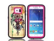 JNTworld 3 in 1 High Impact PC TPU Hybrid Dreamcatcher Pattern Shockproof Tough Armor Heavy Duty Rugged Bumper Protective Case Cover Shell for Samsung Galaxy S6