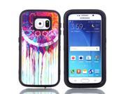 JNTworld 3 in 1 High Impact PC TPU Hybrid Colorful Painting Shockproof Tough Armor Heavy Duty Rugged Bumper Protective Case Cover Shell for Samsung Galaxy S6