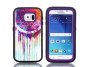 JNTworld 3 in 1 High Impact PC TPU Hybrid Colorful Painting Shockproof Tough Armor Heavy Duty Rugged Bumper Protective Case Cover Shell for Samsung Galaxy S6