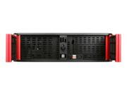 iStarUSA D 300 FS RED 3U Compact Stylish Rackmount Front Mounted Psu Chassis Red