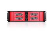 iStarUSA D 300SE RD 3U Compact Stylish Rackmount Chassis Red