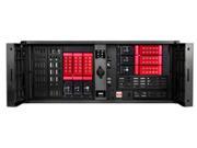 iStarUSA D407P DE6RD 4U Compact Stylish Rackmount 6 x 3.5 In. Trayless Hotswap Chassis Red