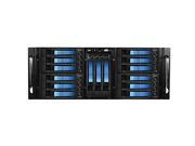 iStarUSA D410 B15BL 4U 10 Bay Stylish Storage Server Rackmount 15 x 3.5 In. Hotswap Chassis Blue