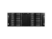 iStarUSA D410 DE15BK 4U 10 Bay Stylish Storage Server Rackmount 15 x 3.5 In. Trayless Hotswap Chassis Black