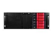 iStarUSA D410 DE6RD 4U 10 Bay Stylish Storage Server Rackmount 6 x 3.5 In. Trayless Hotswap Chassis Red