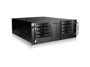 iStarUSA D410 DE8BK 4U 10 Bay Stylish Storage Server Rackmount 8 x 3.5 In. Trayless Hotswap Chassis Black