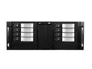 iStarUSA D410 DE8SL 4U 10 Bay Stylish Storage Server Rackmount 8 x 3.5 In. Trayless Hotswap Chassis Silver