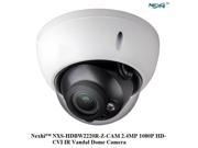 NexhiTM NXS HDBW2220R Z CAM 2.4MP 1080P HD CVI IR Vandal Dome Camera with 2.7 12mm Motorized Lens Smart IR 2D 3D White