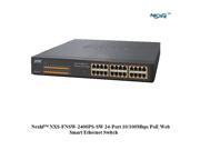 NexhiTM NXS FNSW 2400PS SW 24 Port 10 100Mbps PoE Web Smart Ethernet Switch