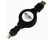 ZipLINQ ZIP USB2 C03 Retractable Cable 48 Inch USB A to Mini USB 4 USB 2.0 COMPATIBLE