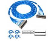 Pre terminated UTP Cassette Patch Panel Kit with 100 Feet CAT 6A FTP Cable Assembly 24 Ports Bezel to Bezel