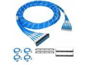 Pre terminated UTP Cassette Patch Panel Kit with 100 Feet CAT 6e Cable Assembly 24 Ports Bezel to Patch Cords
