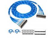 Pre terminated UTP Cassette Patch Panel Kit with 100 Feet CAT 5e Cable Assemblies 12 Ports Bezel to Bezel