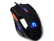 CORN 2000 DPI 6 Button Wired LED Optical Expert Gaming Mouse Mice Pro Black