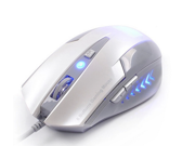 CORN 2000 DPI 6 Button Wired LED Optical Expert Gaming Mouse Mice Pro White