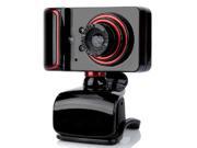 CORN HD Webcam DZ SXT 006 with Built In Noise Canceling Microphone for Desktop Notebook Computer Black Red