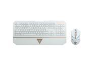 CORN White and Gold High End Keyboard Mouse with Top Professional Gaming Chips 2.4GHZ Wireless Technology Multimedia and Cool Glare Mode