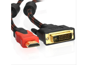 CORN High Speed HDMI to DVI DVI to HDMI Cable 4.9ft 1.5m