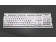 i rocks KR 6260 White 104 Normal Keys USB or PS 2 Wired Standard 24 Keys Anti Ghosting Gaming Keyboard
