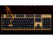 i rocks KR 6260 Black Gold 104 Normal Keys USB or PS 2 Wired Standard 24 Keys Anti Ghosting Gaming Keyboard