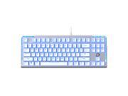 Dare u EK815 Liquid Cooling Like Real Liquid Pipe Flow Shining LED Light Mechanical Gaming Keyboard White