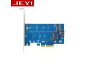 JEYI SK5 M.2 NVMe Key M NGFF Key B SSD to PCI E 3.0 x4 Adapter Converter Card